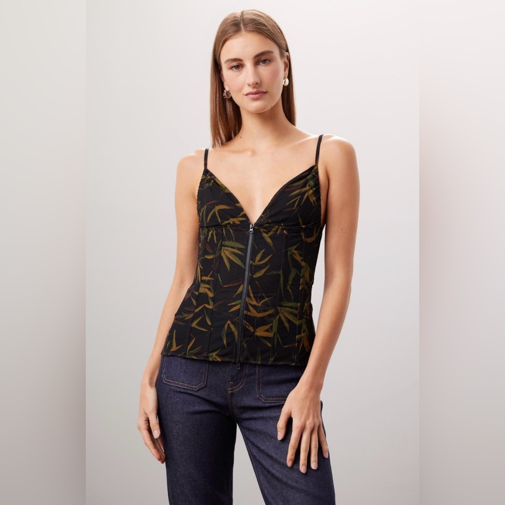 WeWoreWhat Black and Olive Bamboo Camisole